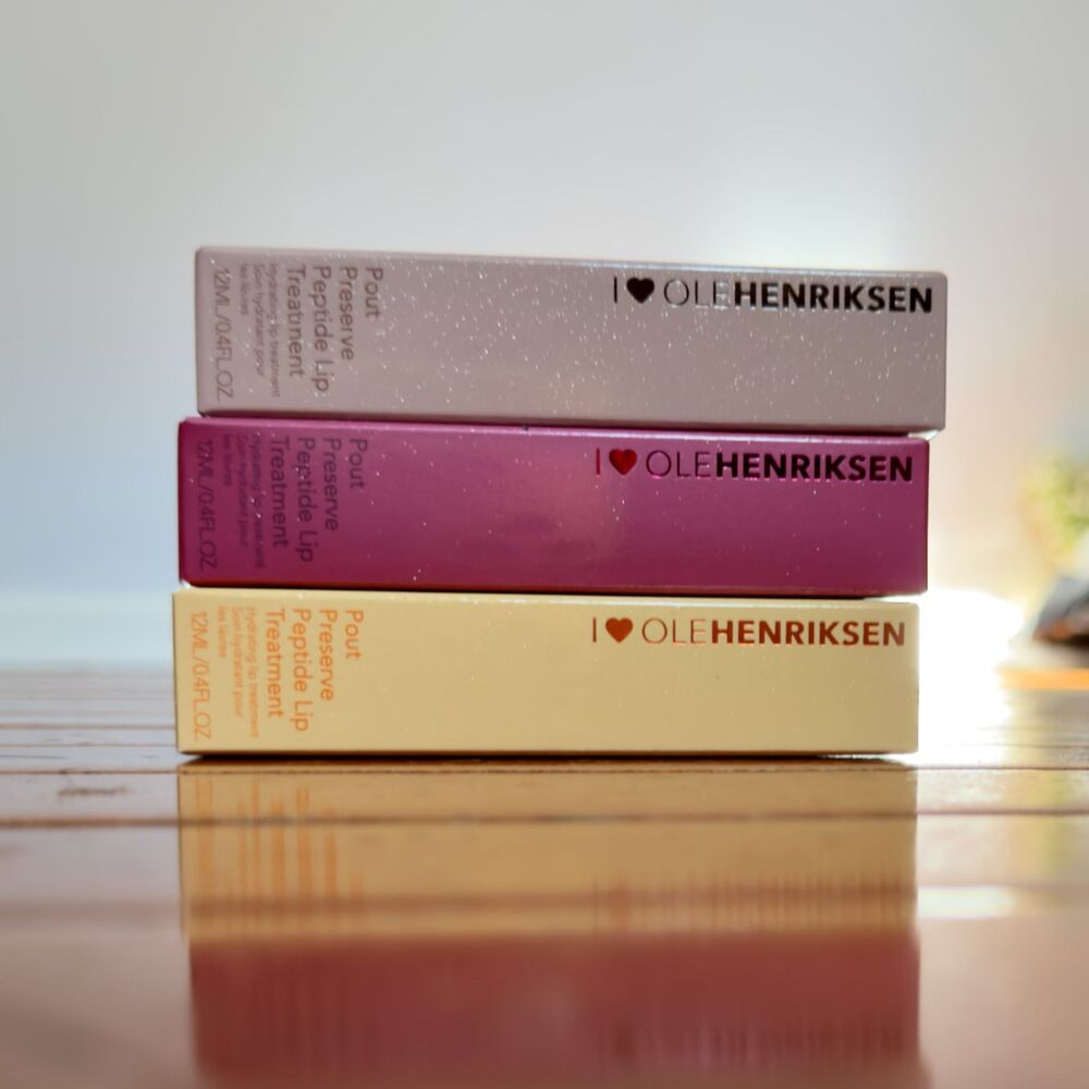 Ole Henriksen 3pc Bundle Pout Preserve Peptide Lip Treatment | NEW | 12mL/0.4oz